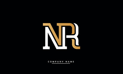 NR, RN, N, R Abstract Letters Logo Monogram