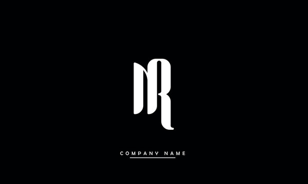 NR, RN, N, R Abstract Letters Logo Monogram