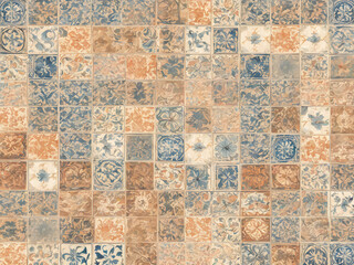 Vintage ceramic tile wall texture background for interior or exterior design.