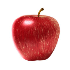 red apple front view