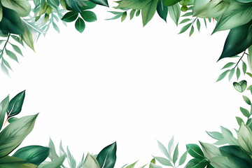 frame of plant and flowers with spring theme