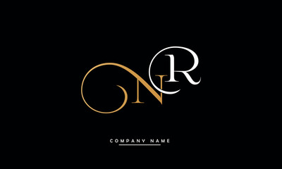 NR, RN, N, R Abstract Letters Logo Monogram