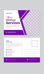 medical post card design for advertisement.