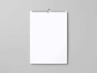 Blank wall calendar mockup