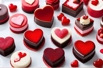 heart shaped chocolates and sweets