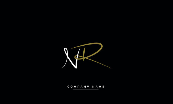 NR, RN, N, R Abstract Letters Logo Monogram