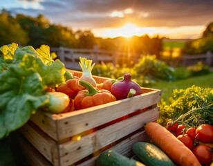 Fresh Harvest: A Bountiful Assortment of Organic Vegetables Grown by Dedicated Farmers