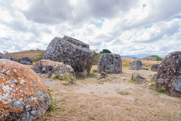 Plain of Jars (Thong Hai Hin) in Xiengkhouang Province, Lao PDR