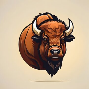 illustration logo of a bull