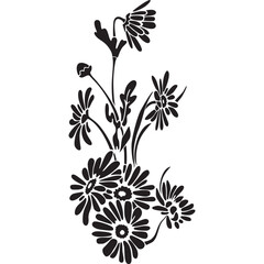 Camomile flower. Isolated on White background. Vector illustration