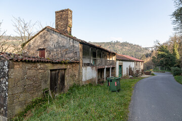 Fototapeta na wymiar A Ponte Ulla, Spain. Rural landscape in a traditional village in Galicia