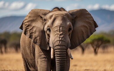 Fototapeta na wymiar a big elephant