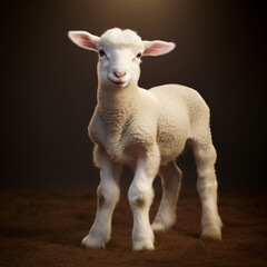 Obraz na płótnie Canvas Small lamb and sheep sacrifice symbol
