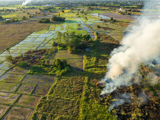 Climate change, Agriculture burning release carbon dioxide (CO2) emissions and other greenhouse...