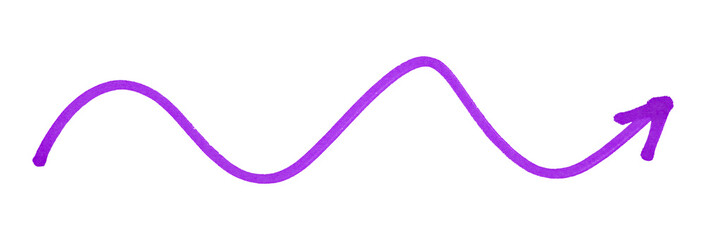 purple arrows isolated on transparent background