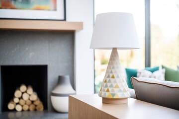 designer faro lamp in contemporary home setting