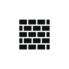 Brick wall icon isolated on transparent background