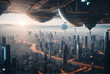 From futuristic cities to advanced technology, let your mind be transported to a world shaped by the influence of AI.

 - obrazy, fototapety, plakaty