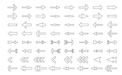 Arrow set, arrow big black icon set. Arrow vector collection. Modern simple arrows for web design. Vector illustration