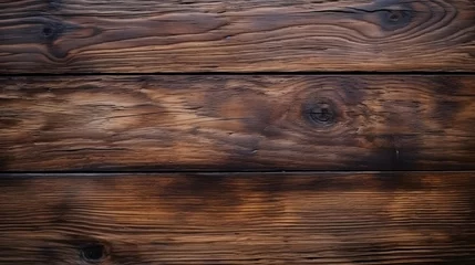 Gordijnen Surface of the old brown wood texture. Old dark textured wooden background. Top view.  © Ziyan