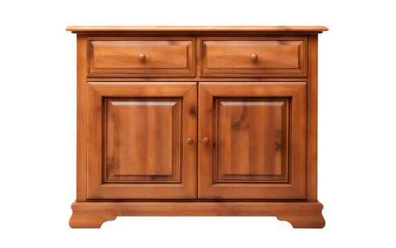 Wooden cabinet isolated on transparent Background
