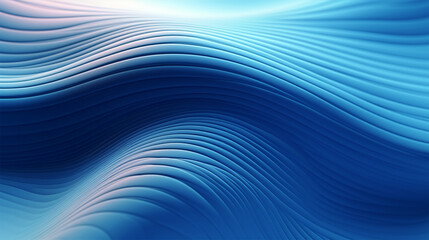 Fototapeta premium Blue waves pattern abstract background - ai generative