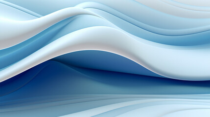 Fototapeta premium Blue waves pattern abstract background - ai generative