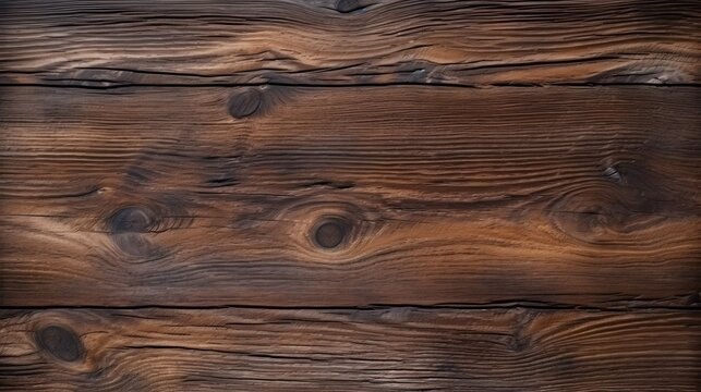 Surface of the old brown wood texture. Old dark textured wooden background. Top view.
