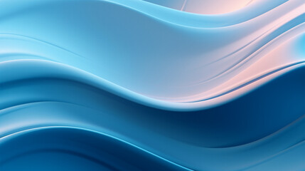 Fototapeta premium Blue waves pattern abstract background - ai generative
