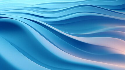 Fototapeta premium Blue waves pattern abstract background - ai generative