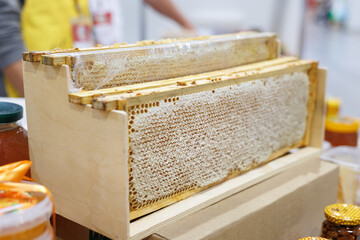 Sale of useful organic honey from Honey in honeycombs with antibacterial, antifungal, antiviral...