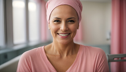 portrait of a woman with cancer smiling