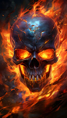 Skull and Fire