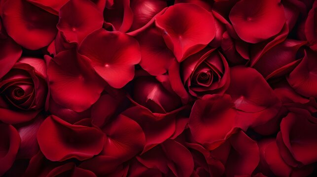 vibrant collection of red roses petal as inspiration to create captivating visuals