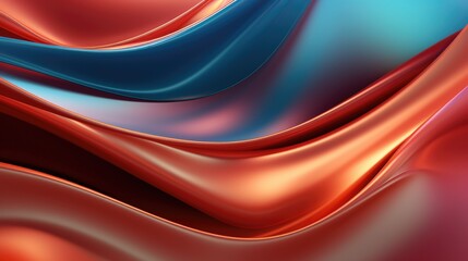 Metallic abstract wavy liquid background, layout design tech innovation