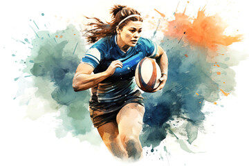 Female rugby athlete