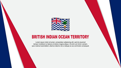 British Indian Ocean Territory Flag Abstract Background Design Template. British Indian Ocean Territory Independence Day Banner Cartoon Vector Illustration. Flag