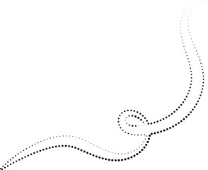 Dotted curve line. Decorative element