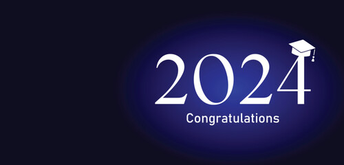 Class Of 2024 Congratulations Text Illustration Design