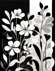 Flourishing flora pattern template 