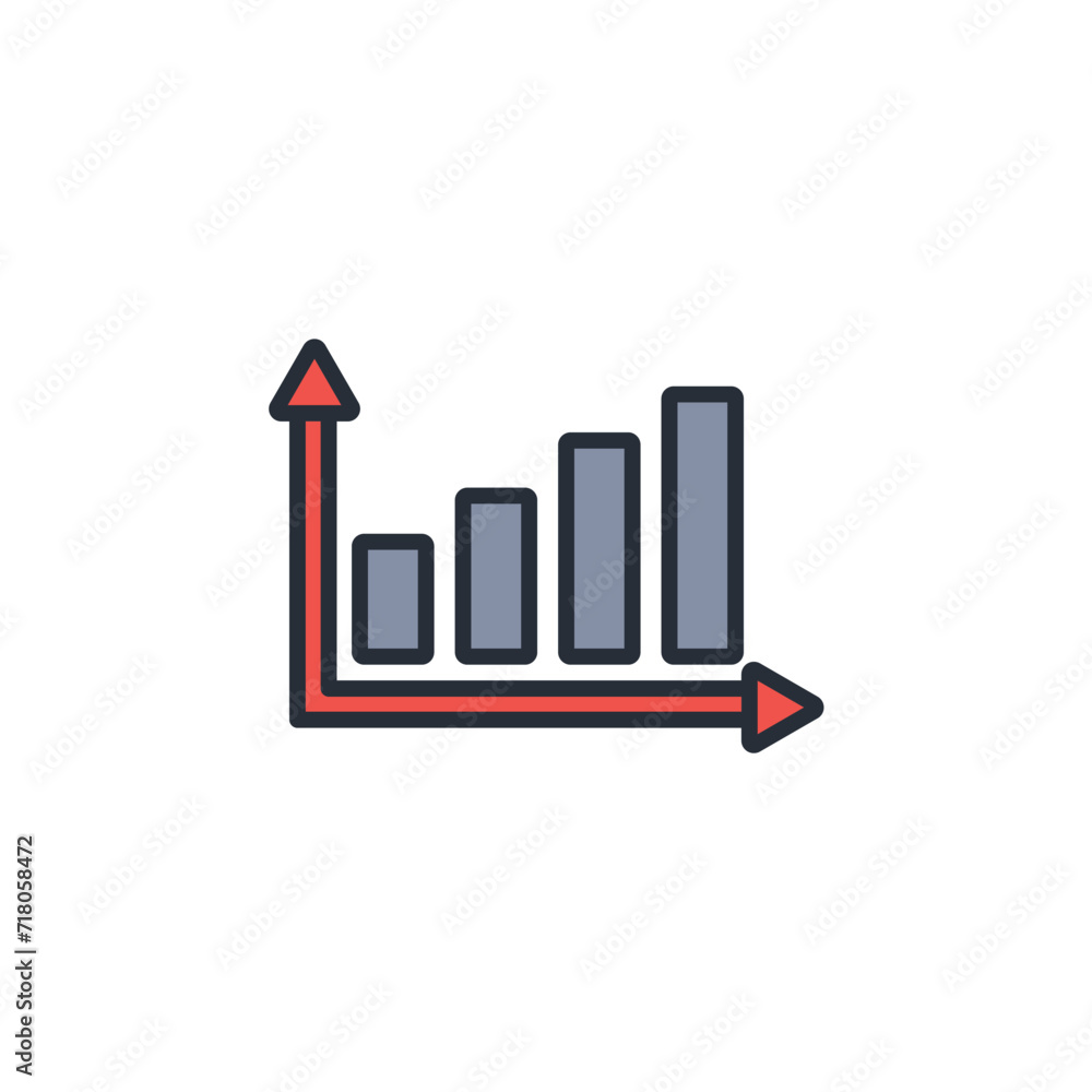 Poster chart icon. vector.editable stroke.linear style sign for use web design,logo.symbol illustration.