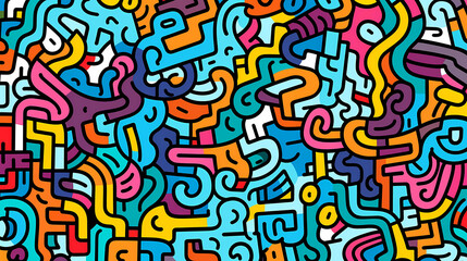 Abstract seamless doodle background, artistic backdrop