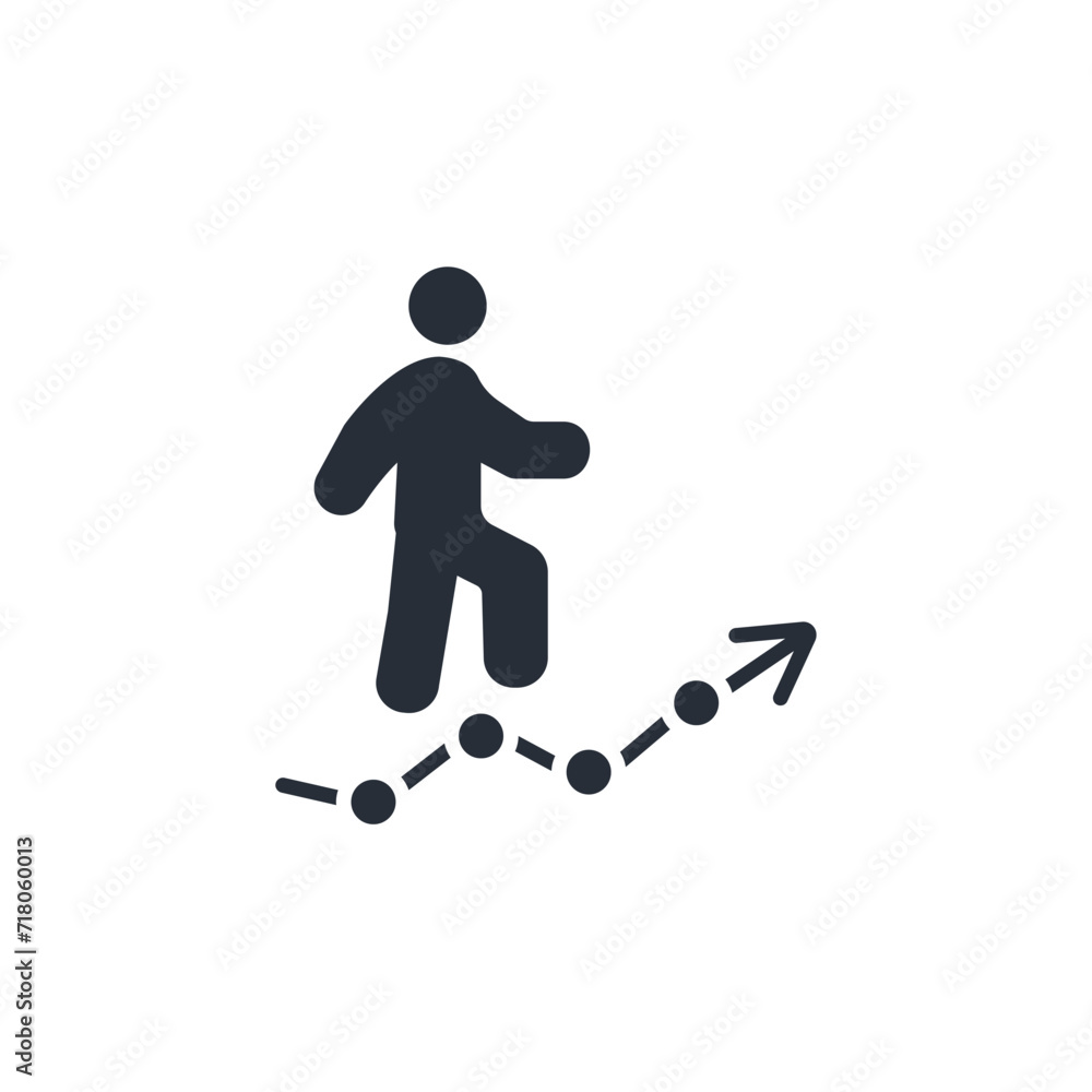 Poster climb icon. vector.editable stroke.linear style sign for use web design,logo.symbol illustration.