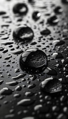 Black Water Droplets 