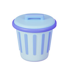 Bin UI 3D Icon render high quality and transparent background