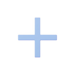 Plus Sign UI 3d icon render high quality and transparent background