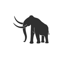 Elephant silhouette, logo.Vector illustration isolated white background