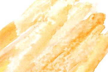 Abstract liquid art background. Brown watercolor translucent blots on white paper