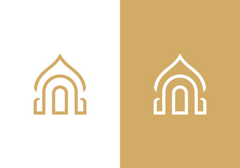 mosque logo design, religious islamic inspiration logo design
