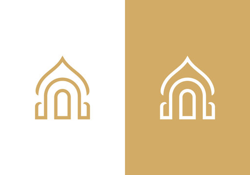 mosque logo design, religious islamic inspiration logo design
